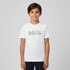 Boys White Logo T-Shirt, 2, hi-res