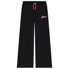 Girls Black Logo Trousers, 1, hi-res
