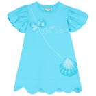 GIrls Blue Logo Bag Dress, 1, hi-res
