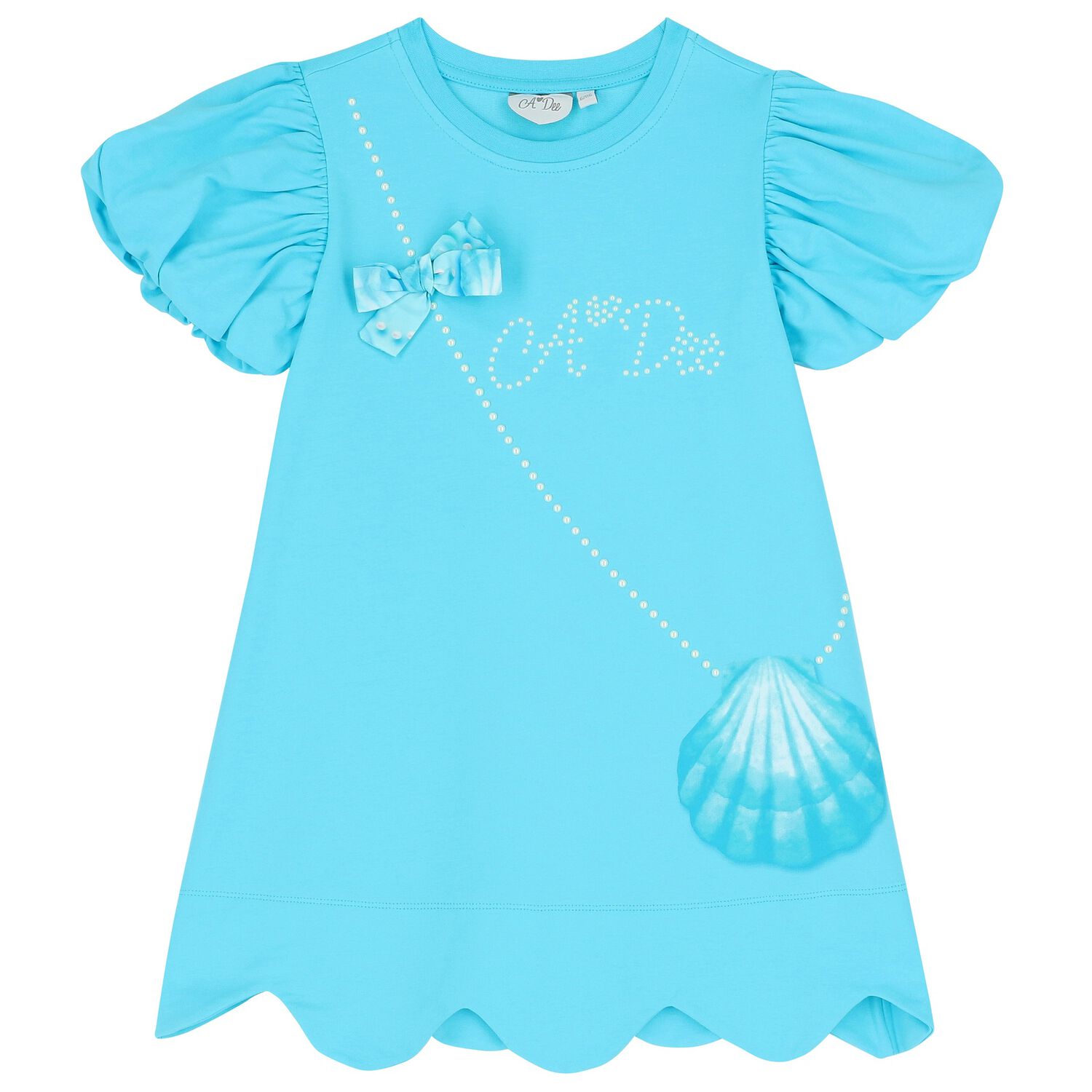 GIrls Blue Logo Bag Dress, 1, hi-res