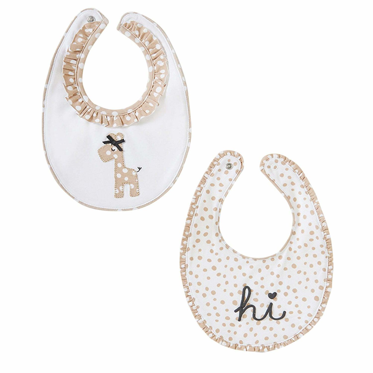 White Baby Bibs (2 Pack), 1, hi-res image number null