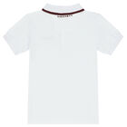 Boys White Aston Martin Logo Polo Shirt, 1, hi-res