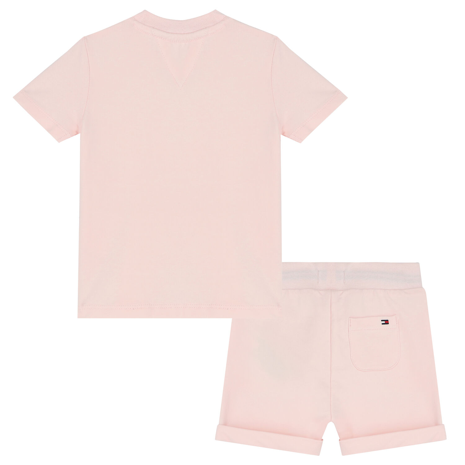 Baby Girls Pink Logo Shorts Set, 2, hi-res