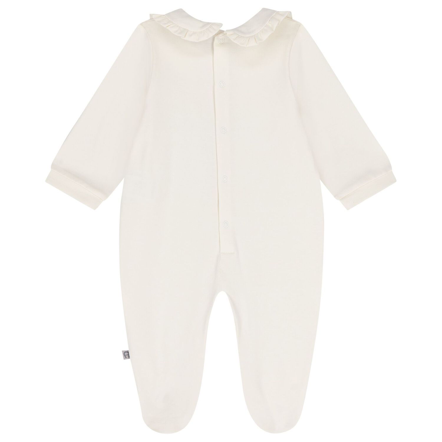 Baby Girls Ivory Logo Babygrow, 1, hi-res