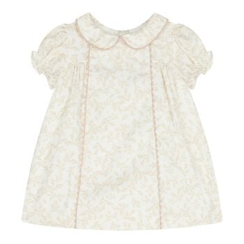 Baby Girls Ivory & Beige Floral Dress