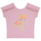 Girls Pink Palm Tree T-Shirt, 1, hi-res