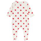 Baby Girls Ivory & Red Heart Babygrow Gift Set, 2, hi-res