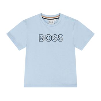 Younger Boys Blue Logo T-Shirt
