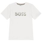 Boys White Logo T-Shirt, 2, hi-res