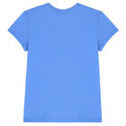 Girls Blue Polo Bear T-Shirt, 2, hi-res