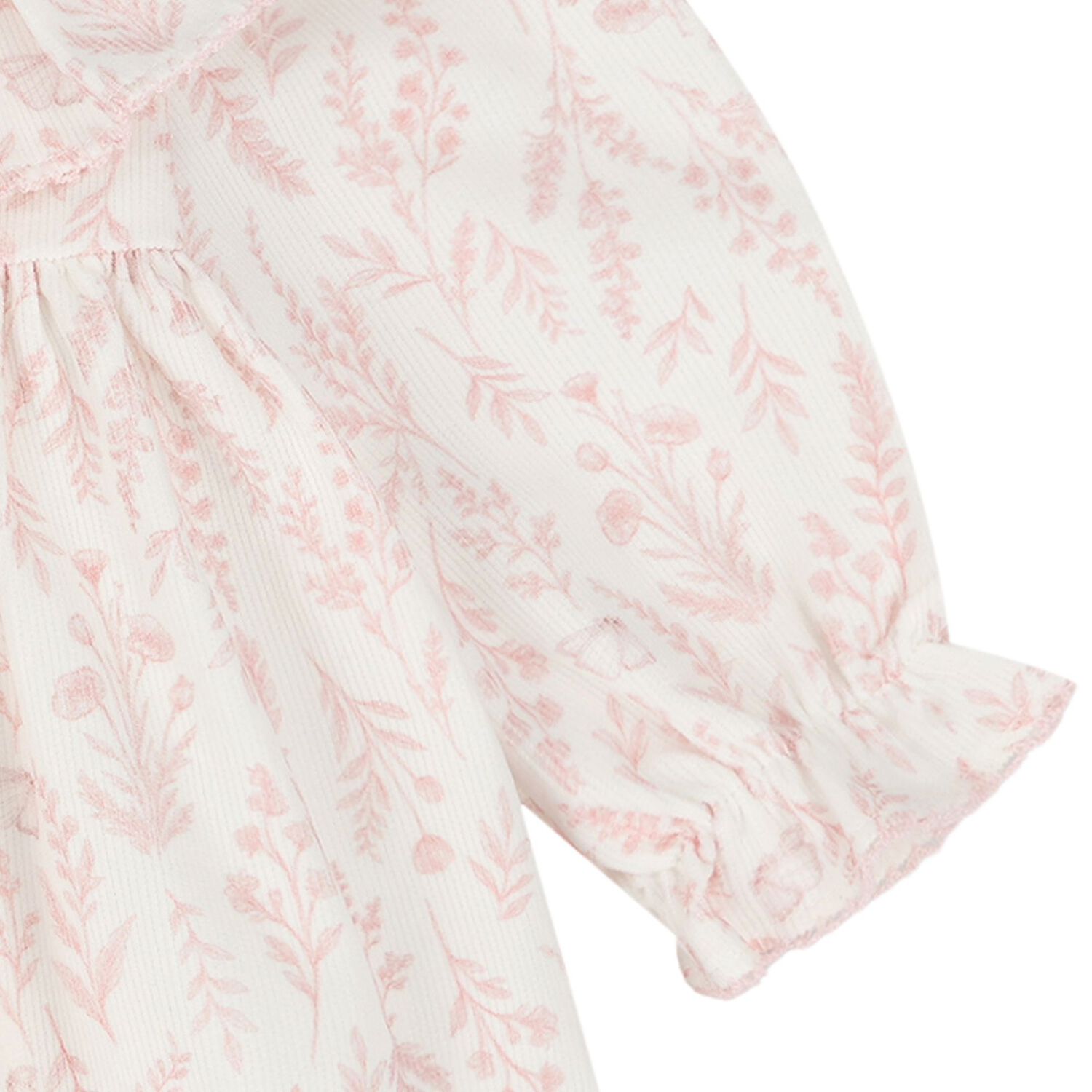 Baby Girls Ivory & Pink Wildflower Dress, 1, hi-res