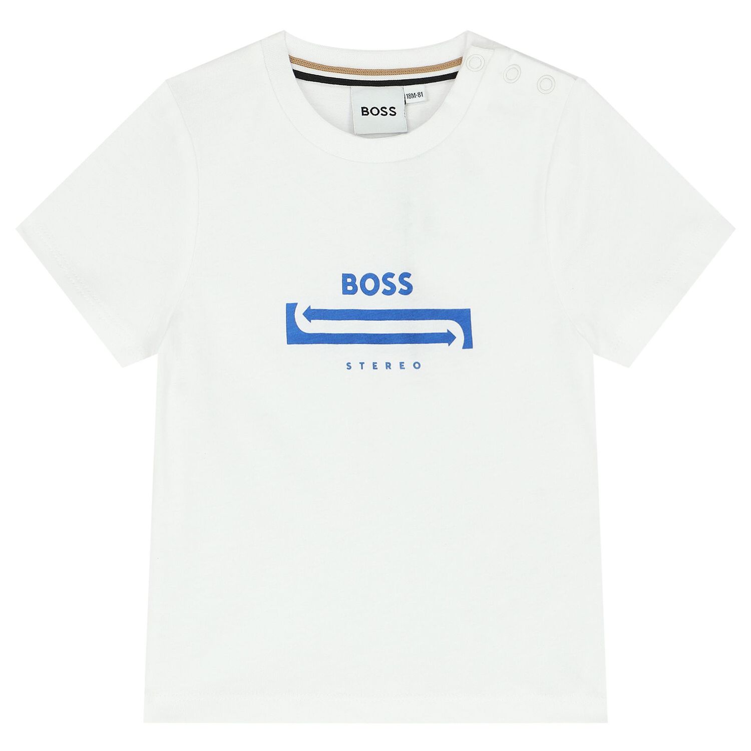 Younger Boys White & Blue Logo Shorts Set, 1, hi-res image number null