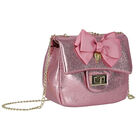 Girls Pink Bow Handbag, 6, hi-res