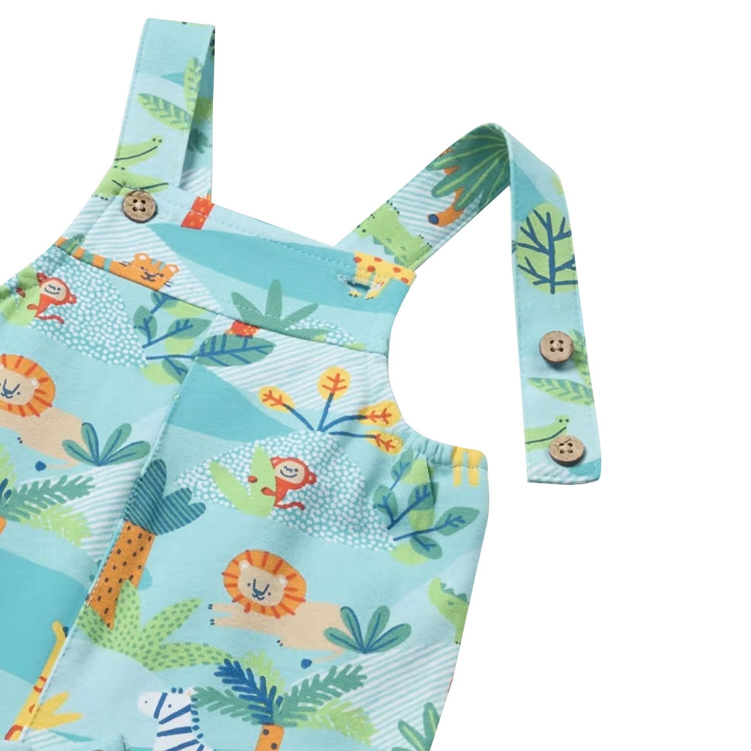 Baby Boys White & Blue Dungaree & Hat Set, 2, hi-res image number null