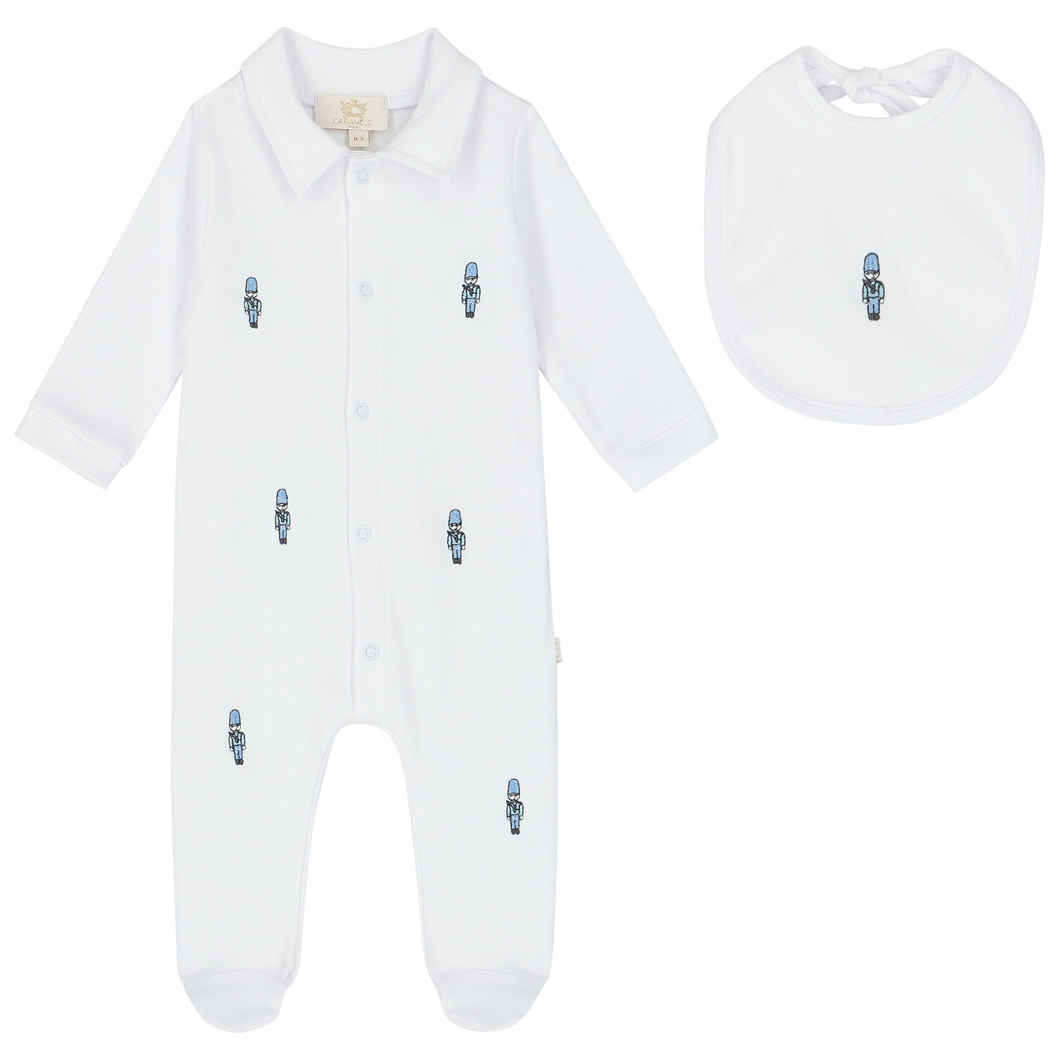Baby Boys White Soldiers Babygrow Set, 1, hi-res image number null
