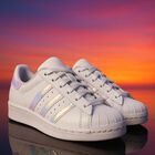 Girls White Superstar Trainers, 1, hi-res