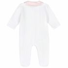 Baby Girls White Printed Babygrow, 1, hi-res