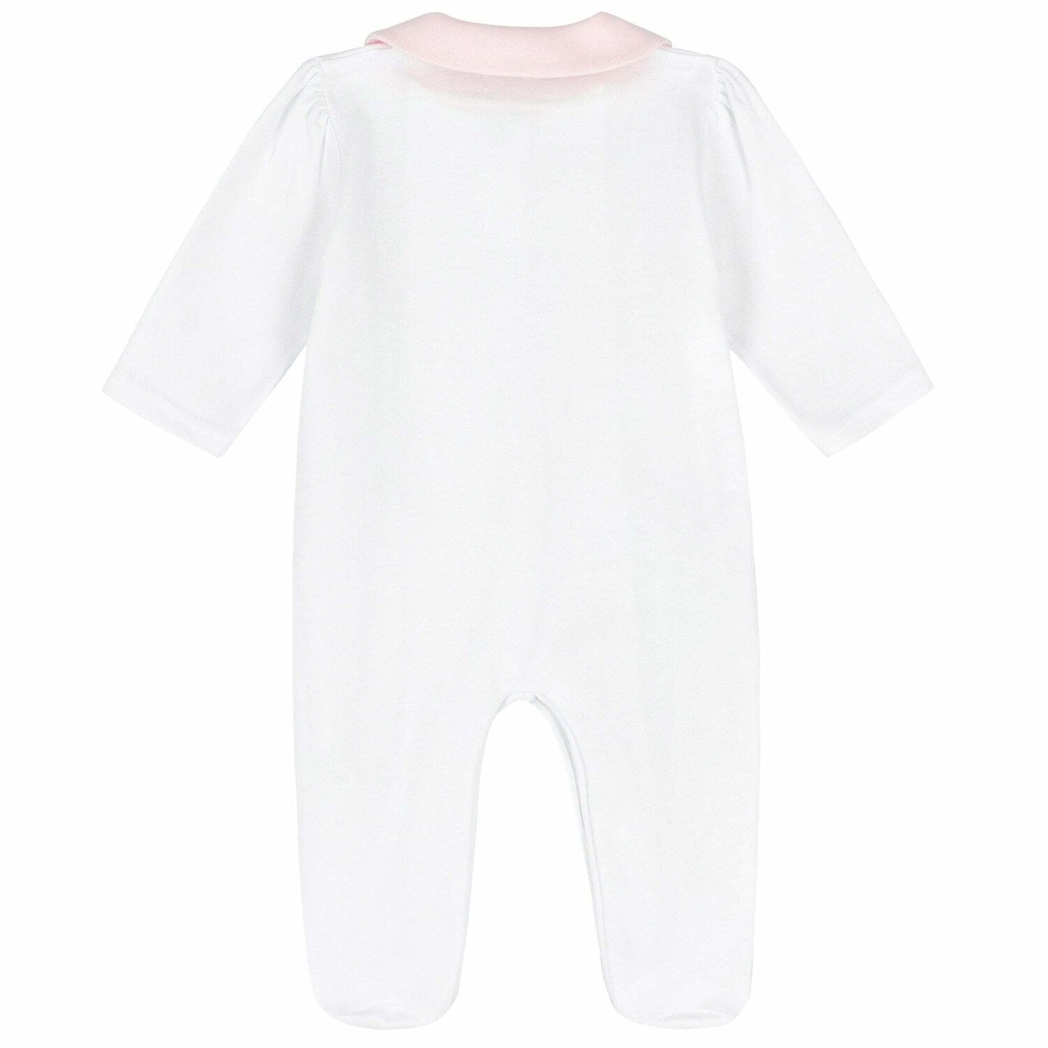 Baby Girls White Printed Babygrow, 1, hi-res image number null