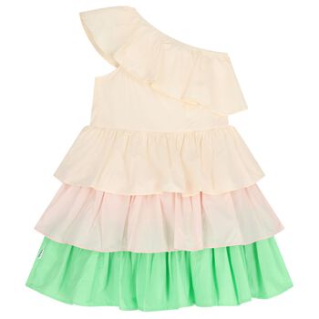 Girls Ivory Ruffled Dress