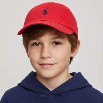 Boys Red Logo Cap
