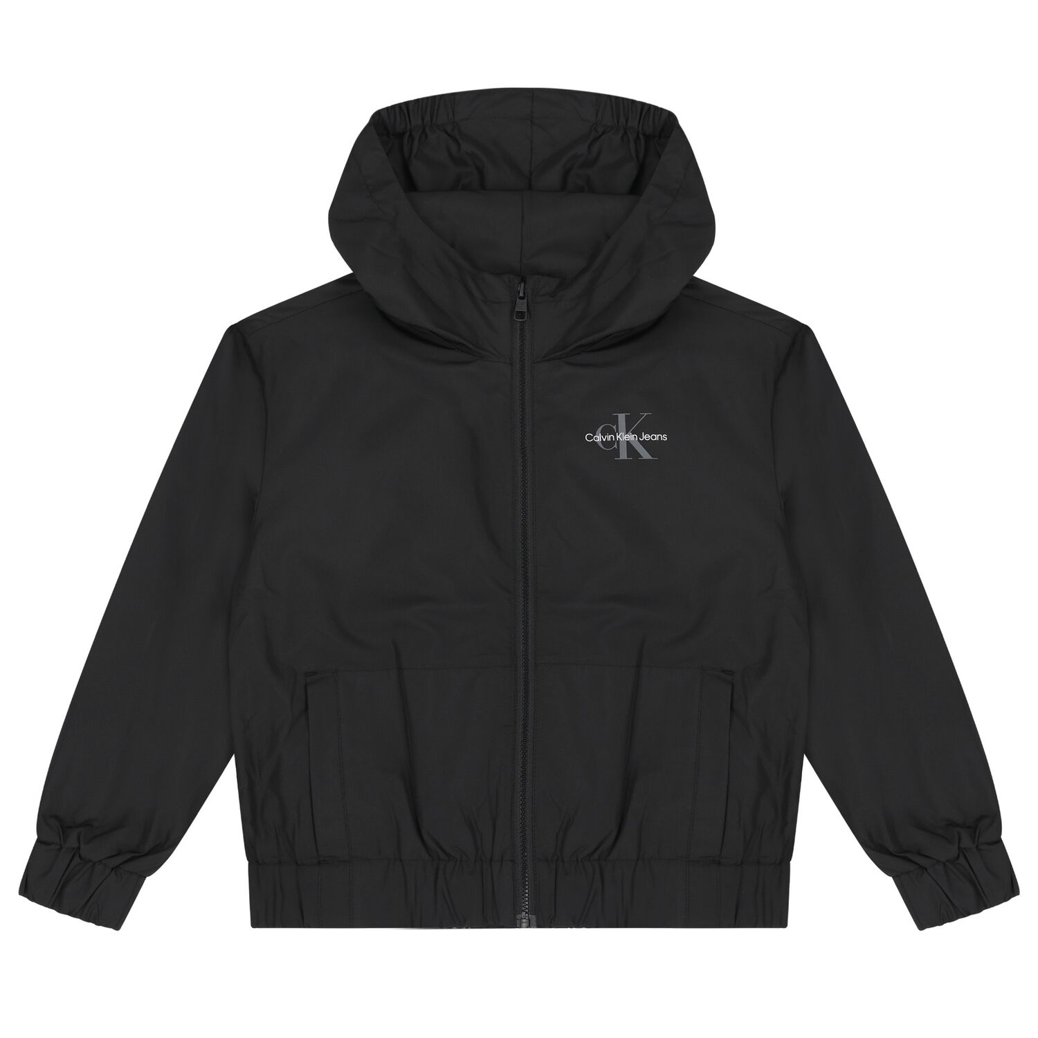 Boys Black Logo Jacket, 1, hi-res