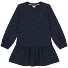 Girls Navy Blue Embellished Dress, 1, hi-res