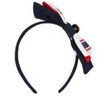 Girls Navy Blue Striped Headband, 1, hi-res
