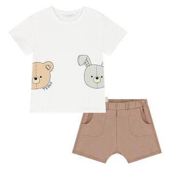 Baby Boys Bear & Rabbit Shorts Set