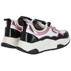 Girls White Logo Trainers, 1, hi-res