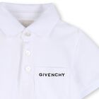Younger Boys White logo Polo Shirt, 1, hi-res