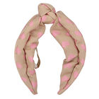 Girls Beige & Pink Hearts Jacquard Headband, 2, hi-res