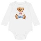  Baby Boys White Polo Bear Babysuit Gift Set, 1, hi-res