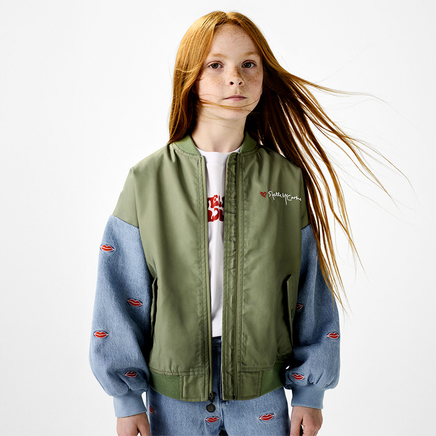 Girls White Logo T-Shirt, 1, hi-res