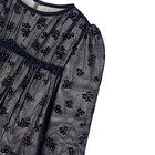 Girls Navy Blue Floral Tulle Dress, 1, hi-res