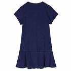 Girls Blue Logo Dress, 1, hi-res