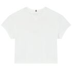 Girls White Logo T-Shirt, 1, hi-res
