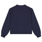 Girls Navy Blue Sequin Cardigan, 2, hi-res