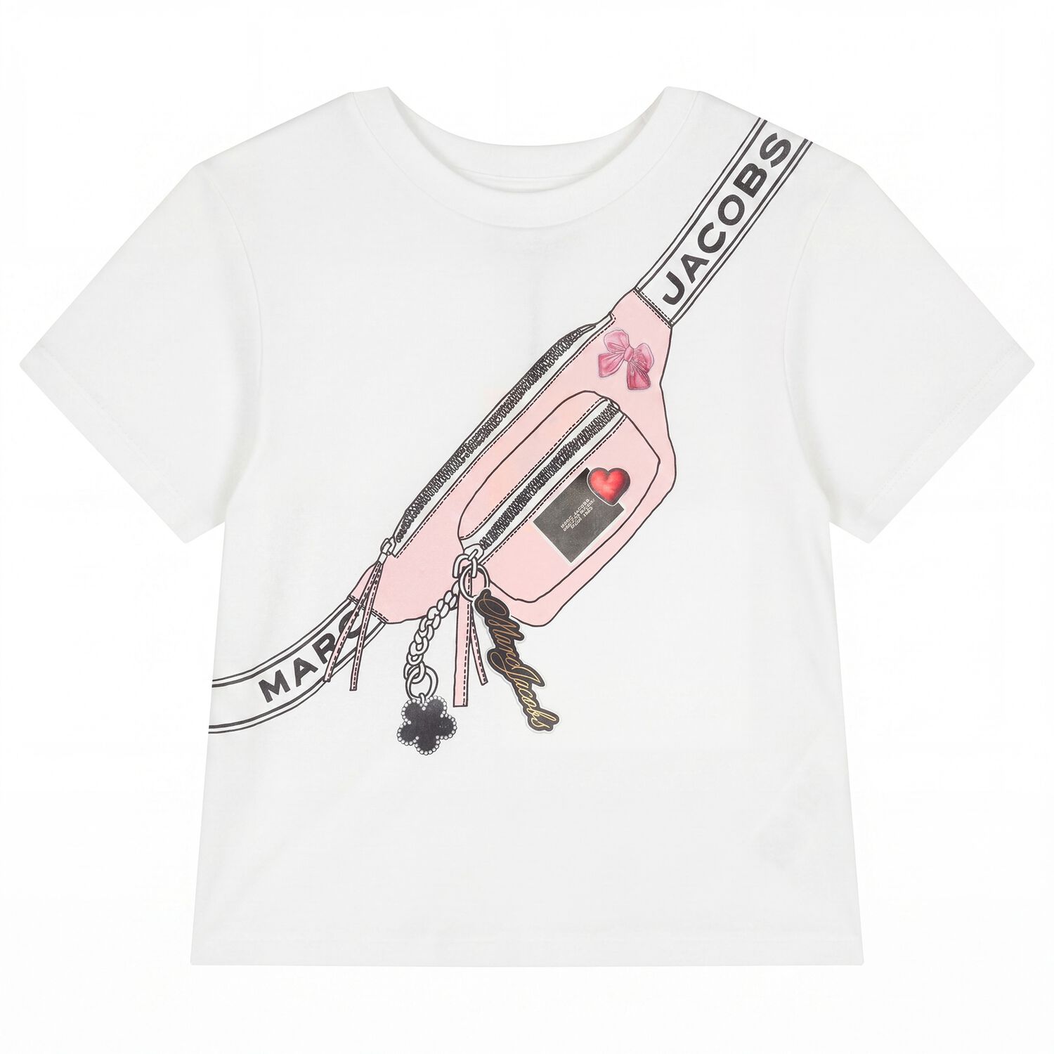 Girls White Bag T-Shirt, 1, hi-res