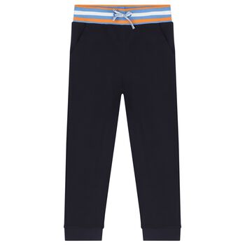 Boys Navy Teddy Joggers