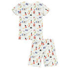 Boys White Graphic Pyjama, 1, hi-res