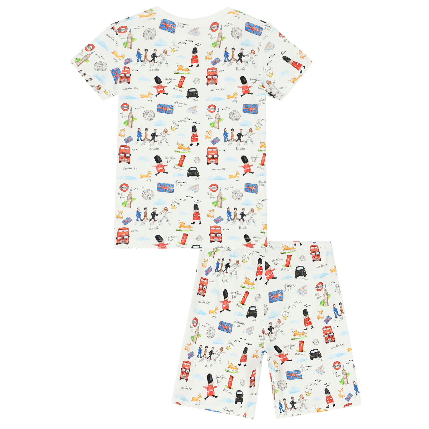 Boys White Graphic Pyjama, 1, hi-res