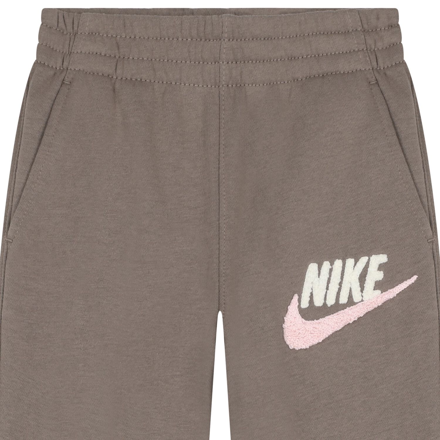 Girls Beige Logo Joggers, 1, hi-res