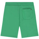 Boys Green Logo Shorts, 3, hi-res