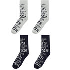 Boys Navy & Grey Logo Socks ( 2-Pack ), 1, hi-res