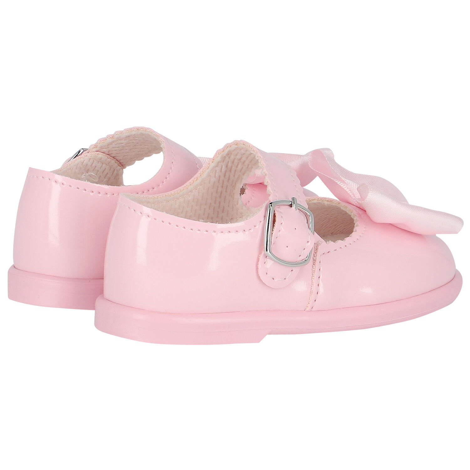 Baby Girls Pink Leather Pre Walker Shoes, 1, hi-res image number null