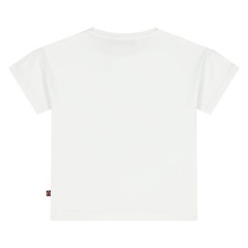 Younger Girls White Logo T-Shirt