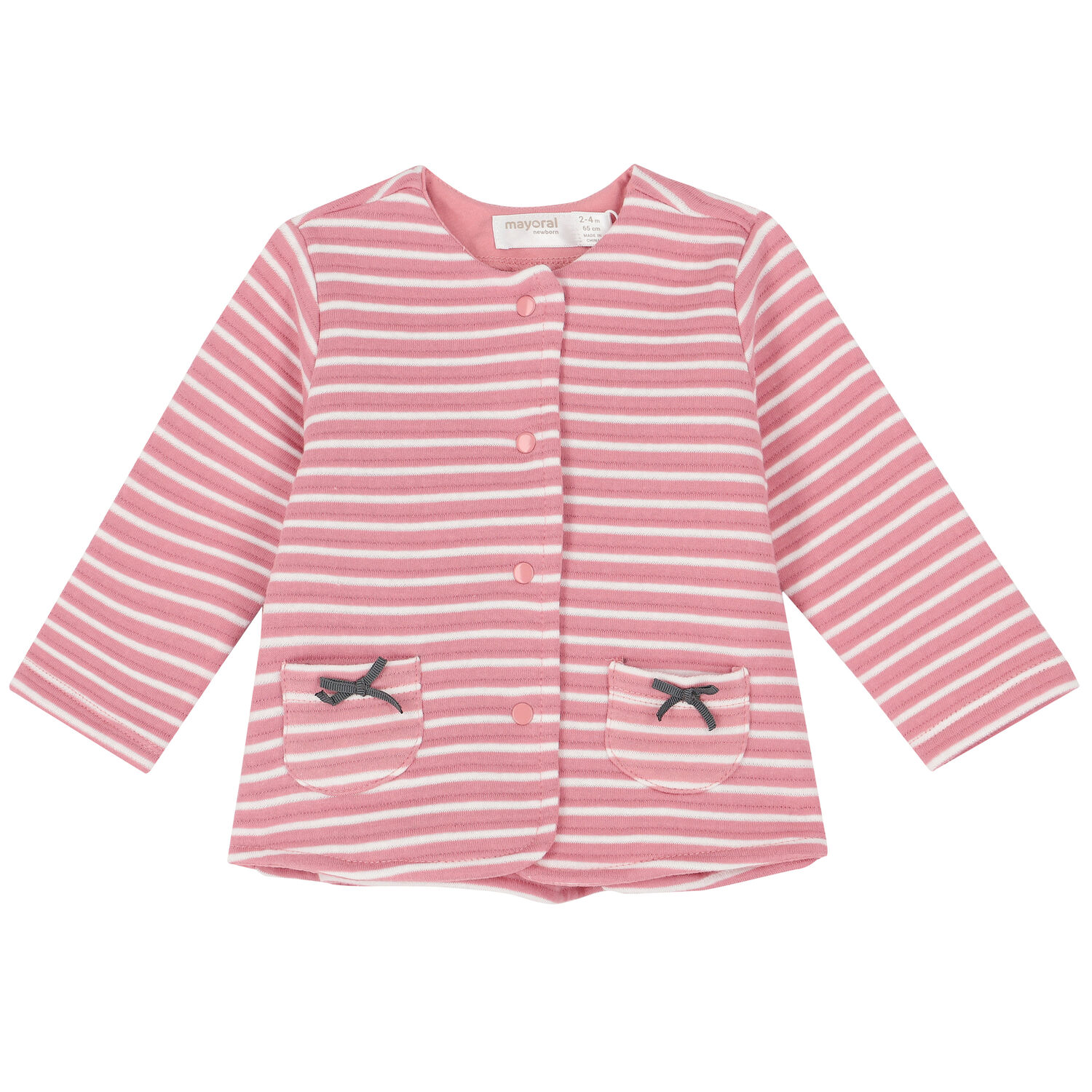 Baby Girls Pink & White 3 Piece Tracksuit, 1, hi-res image number null