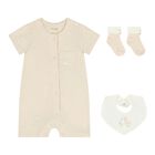 Baby Girls Swan Beige Romper Set, 4, hi-res
