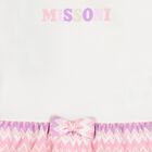 Younger Girls White & Pink Zigzag Logo Dress, 1, hi-res