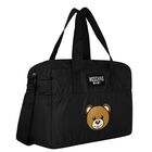 Black Teddy Bear Logo Baby Changing Bag, 2, hi-res